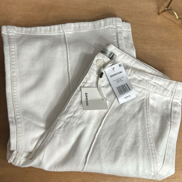 JONATHAN SIMKHAI  Ansel Trouser in White Sizes 29 NWT - Picture 7 of 10